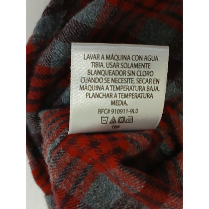 Faded Gory (2XL) Red Plaid Long Sleeve Button Flannel Shirt
