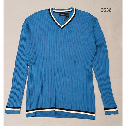 Claiborne Multicolor (XL) Stretch Long Sleeve V-Neck Sweater
