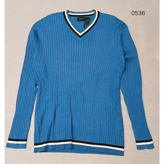 Claiborne Multicolor (XL) Stretch Long Sleeve V-Neck Sweater