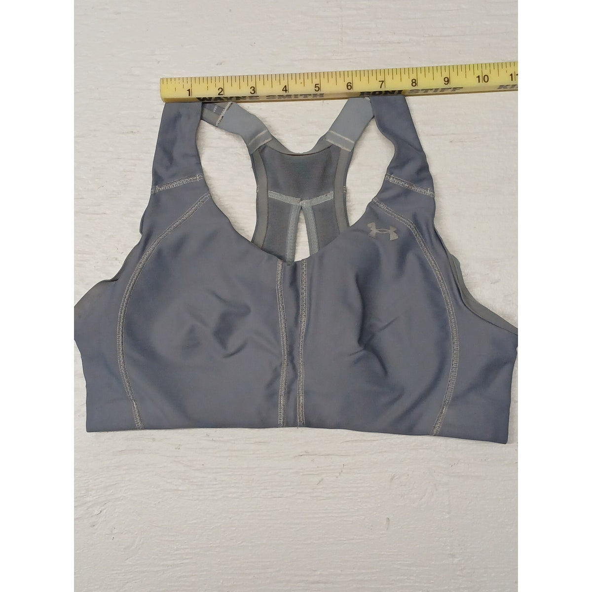 Under Armour (34C) Gray High Crossback Adjust Sports Bra