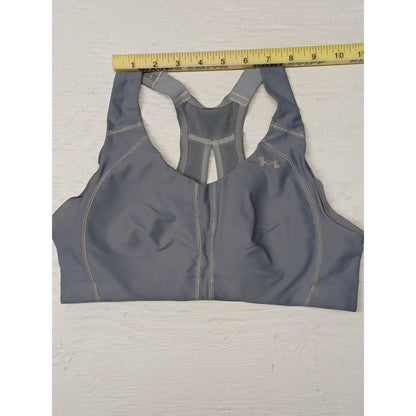 Under Armour (34C) Gray High Crossback Adjust Sports Bra