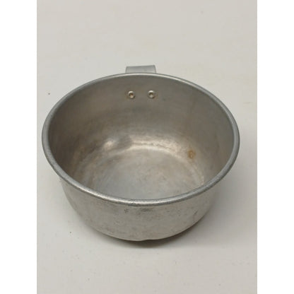 Vintage Bowl With Handle Aluminum Rivets