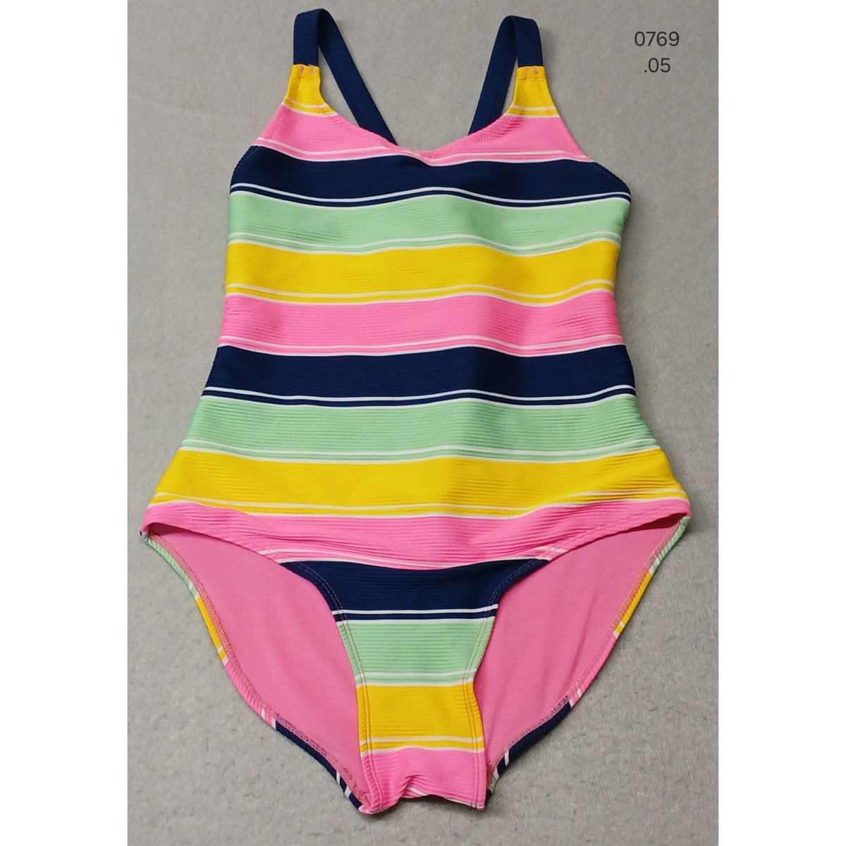 There Abouts (XL) Women's One Piece Multicolor Stretch Strap Swim Suit