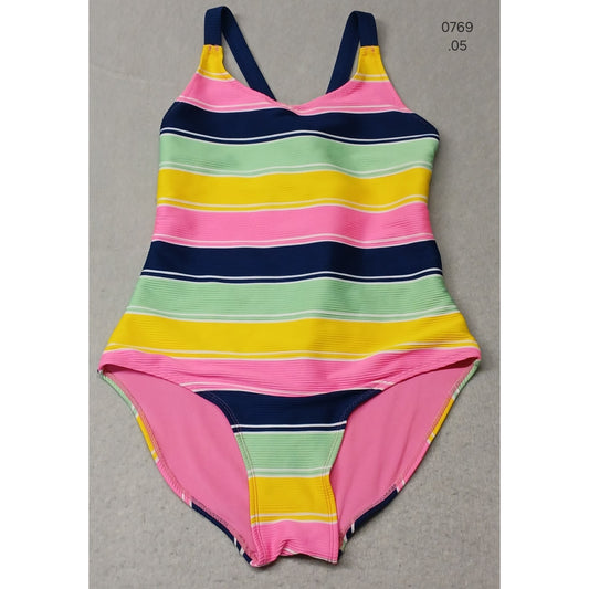 There Abouts (XL) Women's One Piece Multicolor Stretch Strap Swim Suit