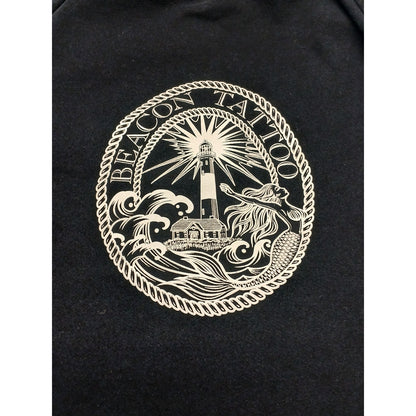American Apparel (Large) Black Beacon Tattoo Full Zip Hoodie