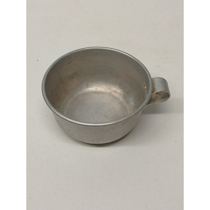 Vintage Bowl With Handle Aluminum Rivets