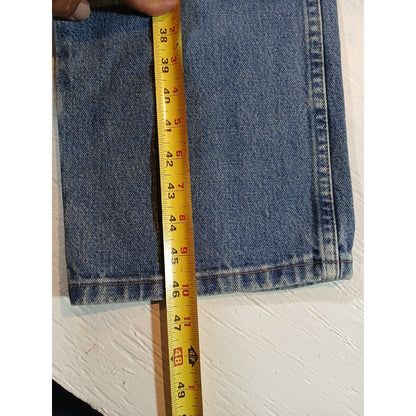 Wrangler (38 X 34) Men's Straight Leg Blue Denim Jeans