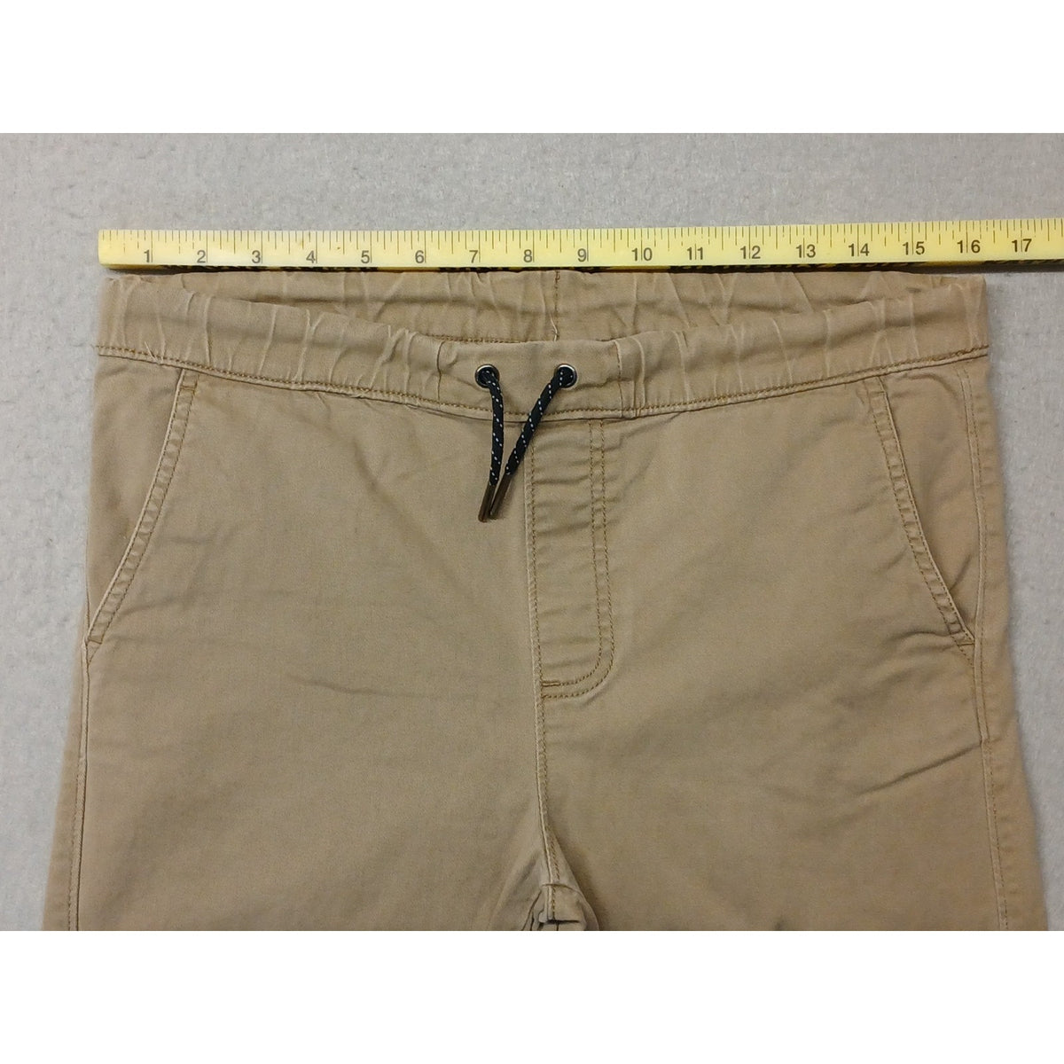 Urban Pipeline (Large) Beige Chino Khaki Stretch Ankle Pants