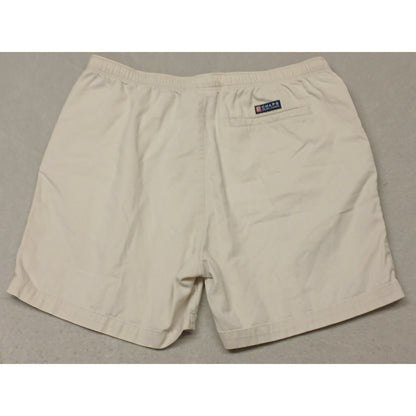 Chaps Ralph Lauren (Large) Men's Beige Vintage Cotton String and Zip Shorts