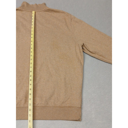Nautica (2XL) Men's Tan Long Sleeve Zip Pullover Sweatshirt