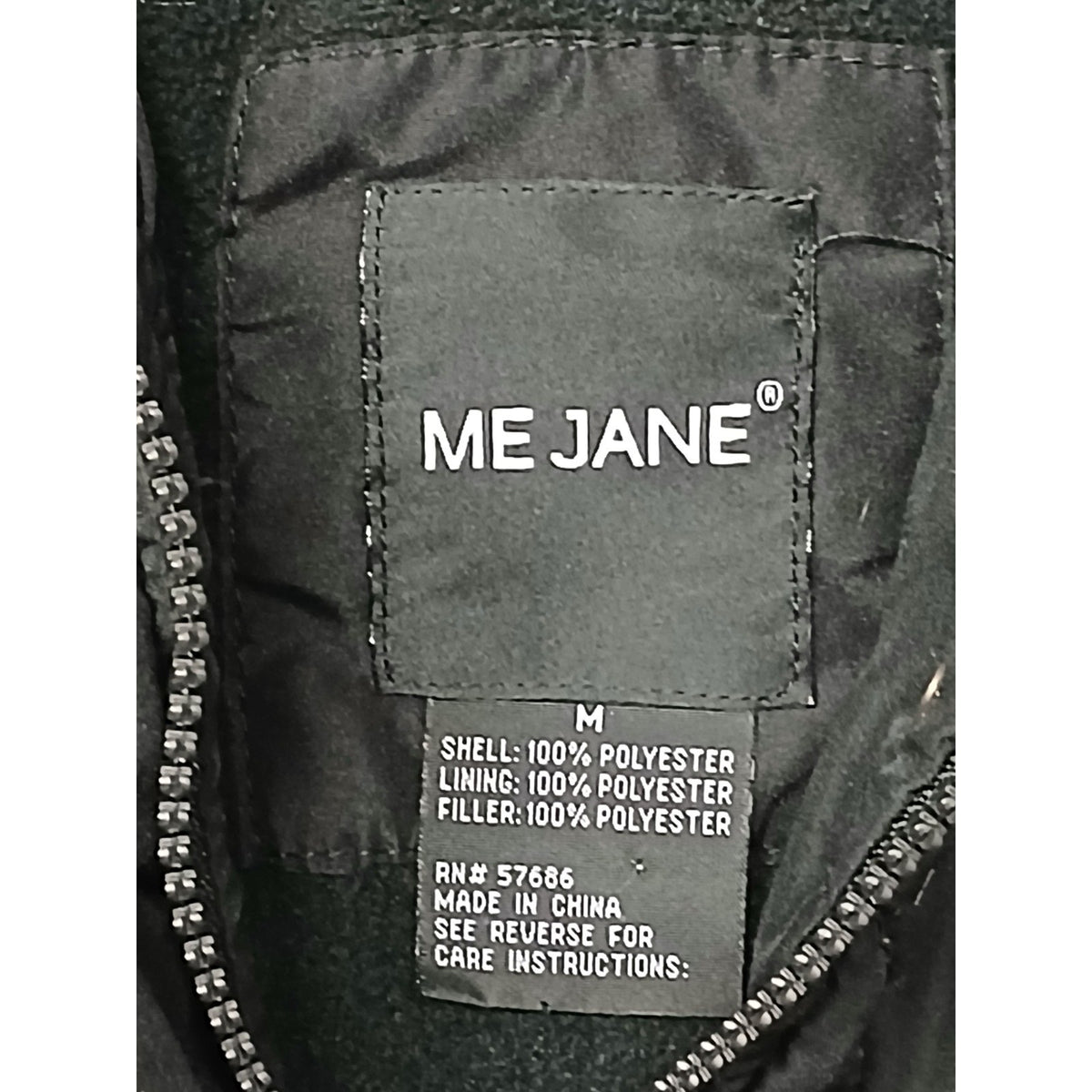 Me Jane Black (Medium) Double Polyester Hooded Coat