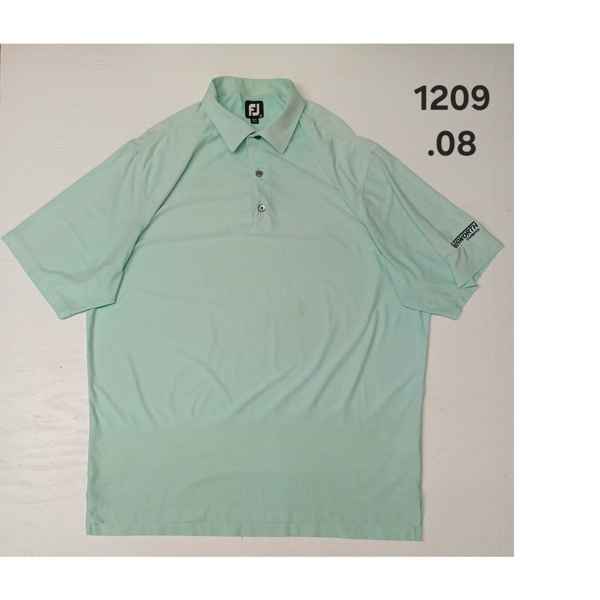 Foot Joy (XL) Teal Button Collar Polo Short Sleeve Shirt