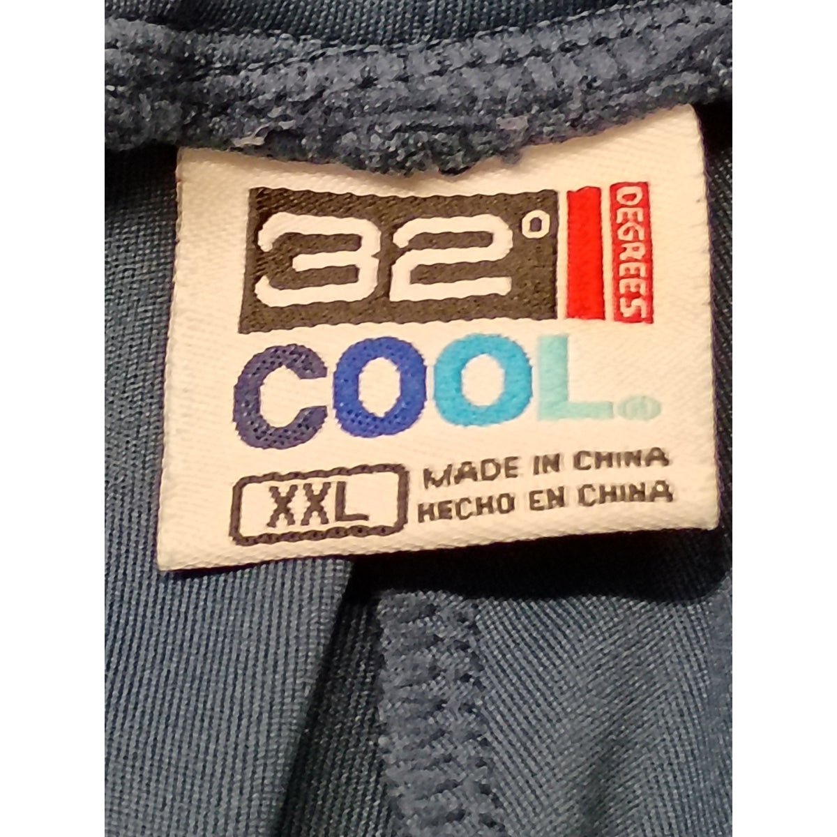 32 Cool (2XL) Mens Stretch Athletic Chino Blue Shorts