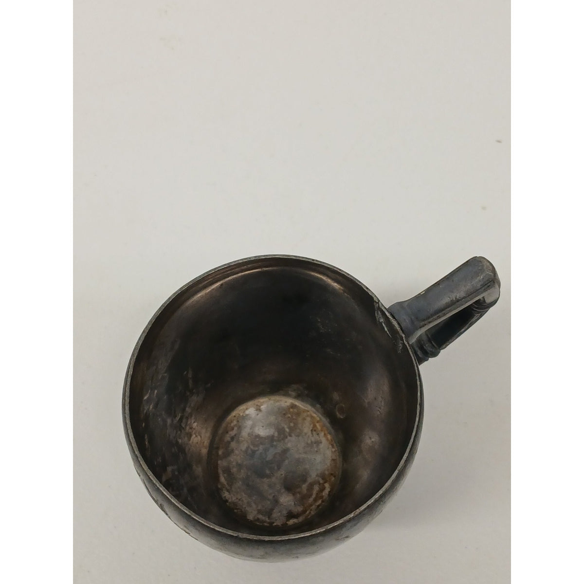 Simpson Hall Miller & Co. Treble Plate Antique Cup with Floral Engraved Design