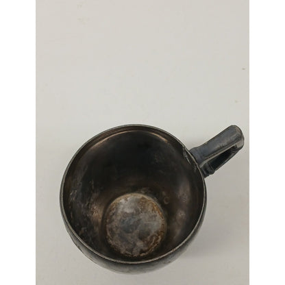 Simpson Hall Miller & Co. Treble Plate Antique Cup with Floral Engraved Design