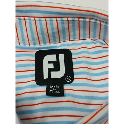 Foot Joy (XL) Multicolor Stripe Button Polo Golf Shirt