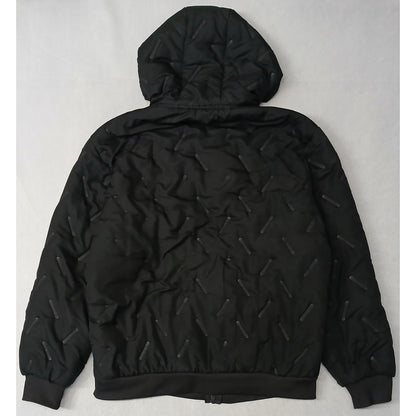 New Sport (5XL) Women's Black Quilted Hooded Winter Jacket