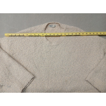 Arizona (2XL) Women's Ivory Knitted Stretch Pullover Crop Sweater