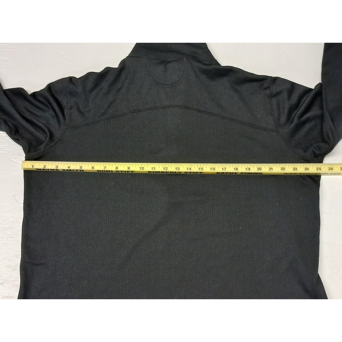 Magellan (2XL) Black Zip Pullover Waffle Plaid Sweatshirt