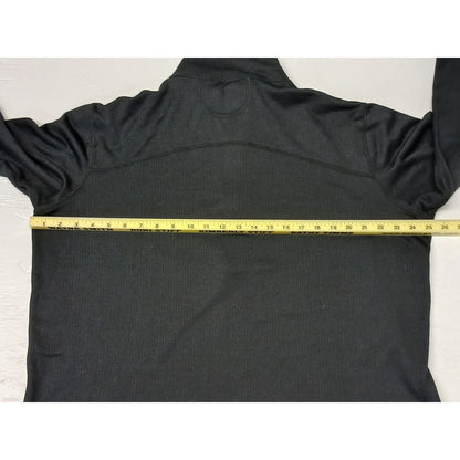Magellan (2XL) Black Zip Pullover Waffle Plaid Sweatshirt