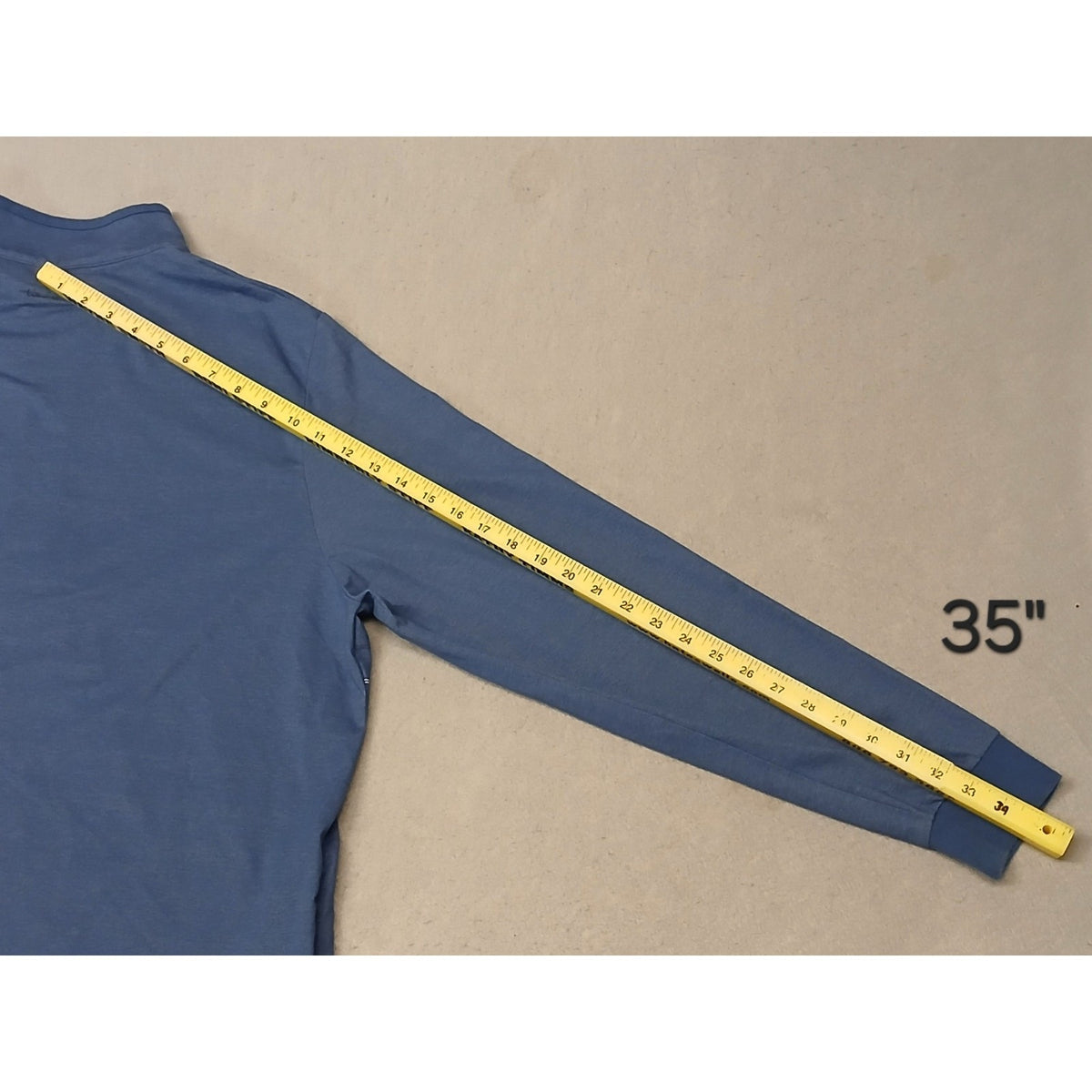 Travis Mathew (Medium) Blue Silk Stretch Zip Pullover