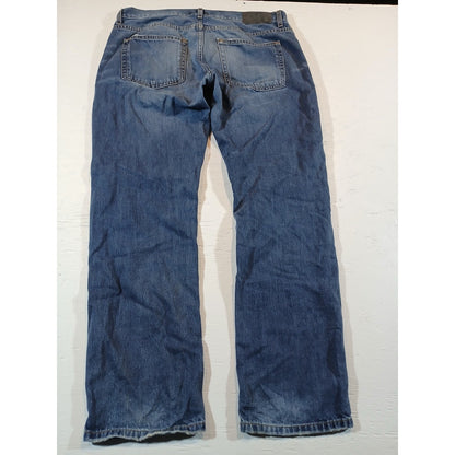 Adam Levine (34x30) Men's Relaxed Straight Blue Denim Jeans