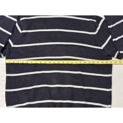 Polo (XL) Vintage Navy Blue Striped Knit Pullover Sweater