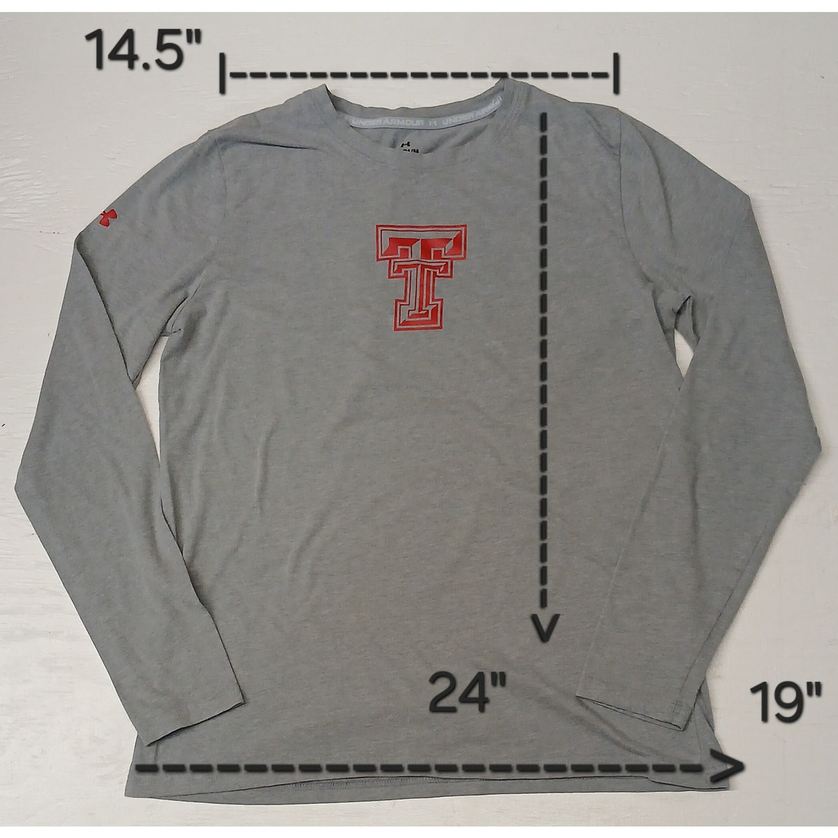 Under Armour (Medium) Gray Red Raiders Dri-Fit Sweatshirt