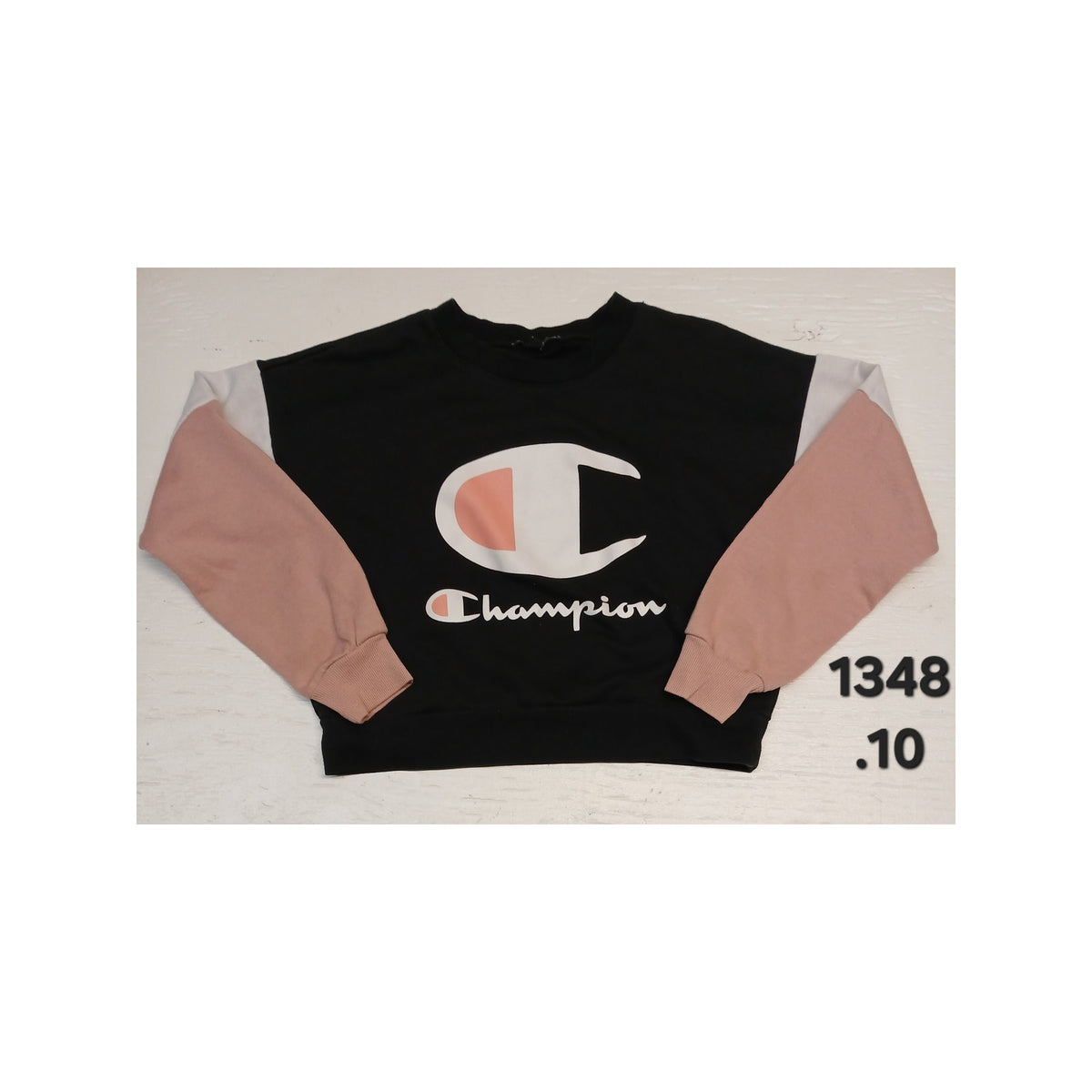 Champion (S) Multicolor Long Sleeve Crop Pullover Sweater