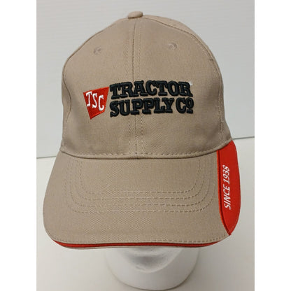 TSC Tractor Supply Co 1938 (OSFM) Strapback Beige Hat Cap