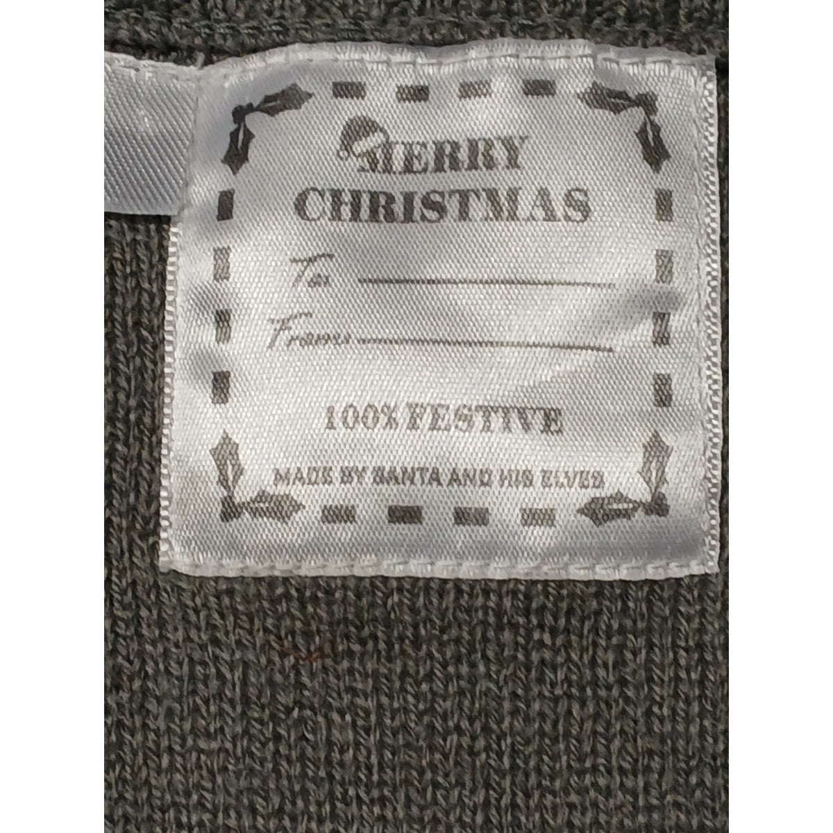 FI (XL) Multicolor Crew Neck Knitted Pullover Xmas Sweater