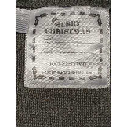 FI (XL) Multicolor Crew Neck Knitted Pullover Xmas Sweater