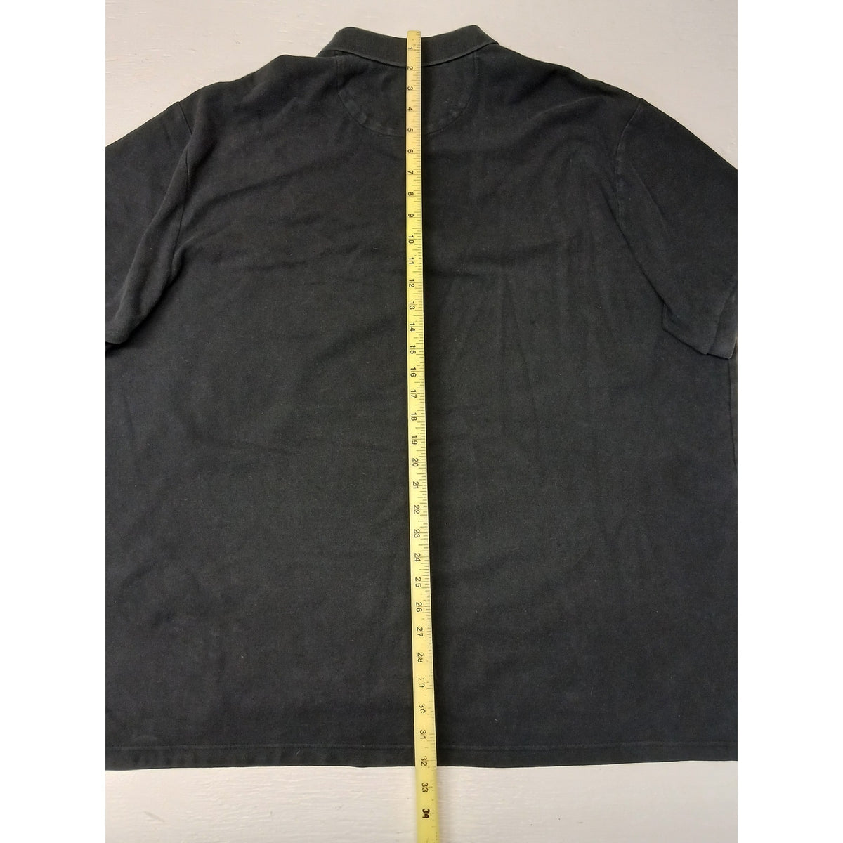 CHAPS (2XB) Black Loose Polo Button Collar Cotton Shirt