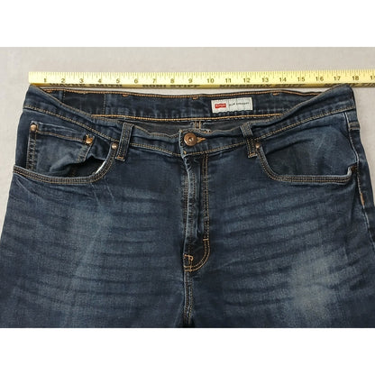 Wrangler (No Size) Men's Slim Straight Fit Dark Blue Denim Jeans