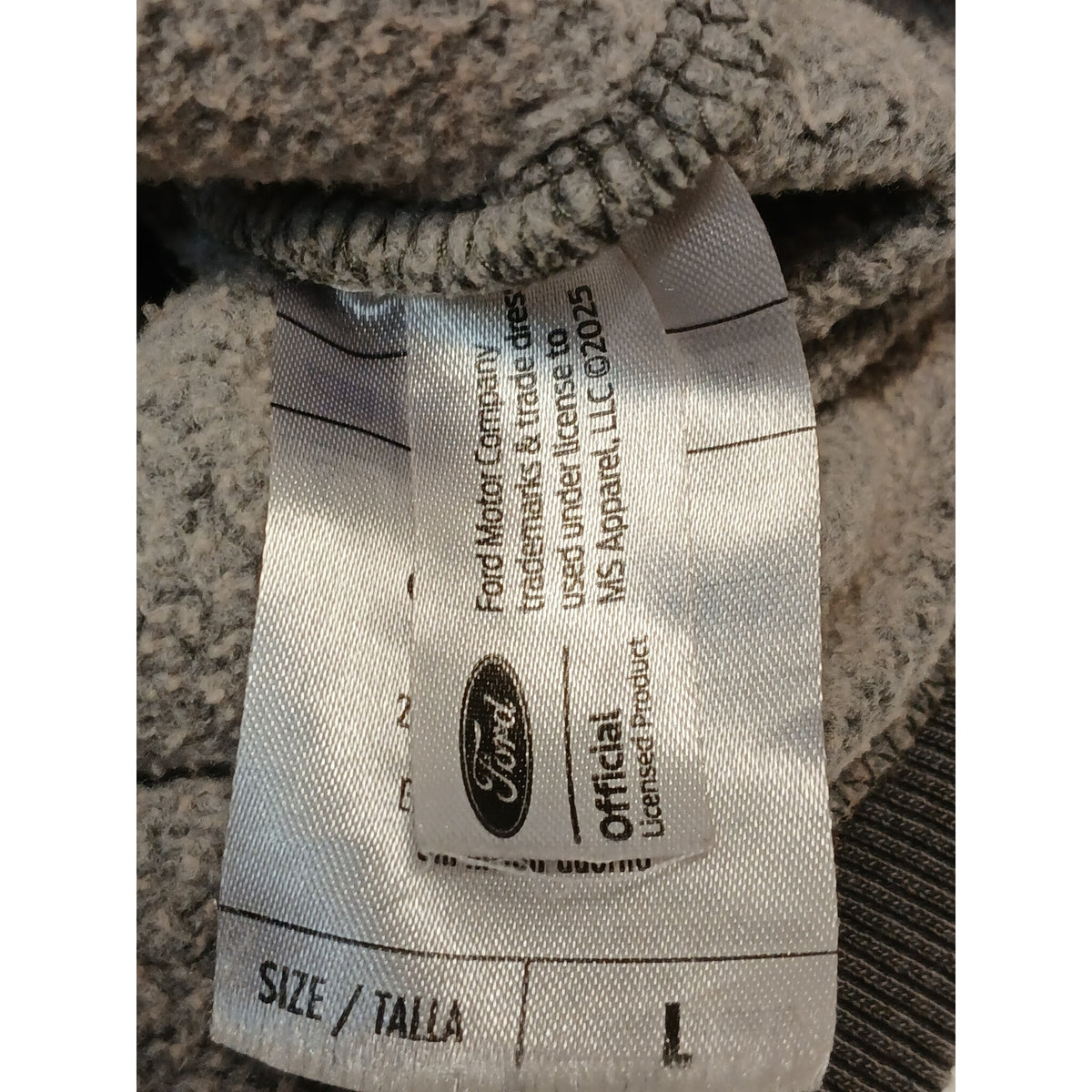 Ford Bronco (Large) Gray Pouch Pocket Pullover String Hoodie