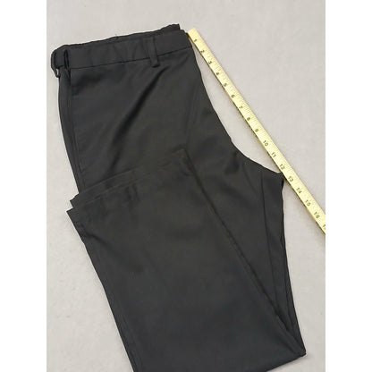 Haggar (38x30) Men's Classic Dri Fit Black Plaid Dress Pants