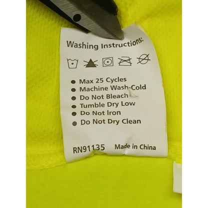 Cordova Cor-Brite (Large) Neon Yellow Hoodie Full Zip Jacket Model SJ401