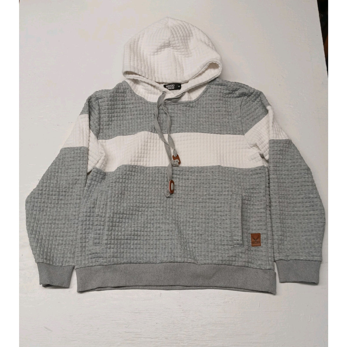 Hood Crew (Medium) Multicolor Waffle Pullover Hoodie