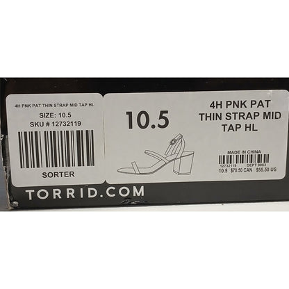 Torrid (10.5) Women's Hot Pink Strap Mid Tap Heels