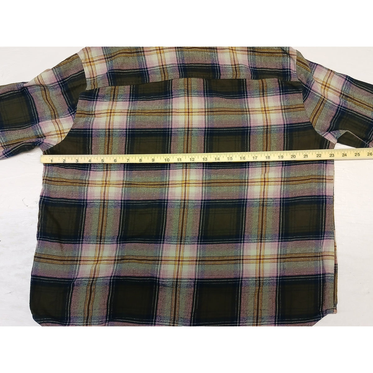 Old Navy (Large) Multi-Plaid Button Down Boyfriend Shirt