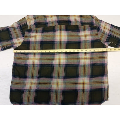 Old Navy (Large) Multi-Plaid Button Down Boyfriend Shirt