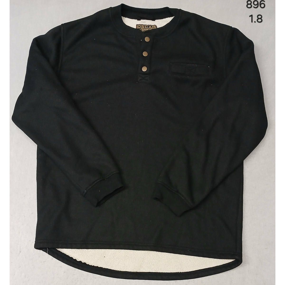 Oscar Sports (Large) Black Vintage Insulated Sweatshirt