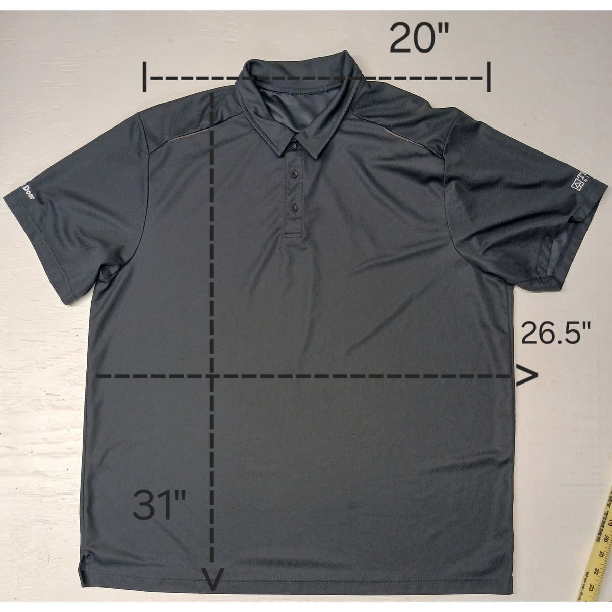 Port & Company (2XL) Gray Performance Dri-Fit Collar Shirt