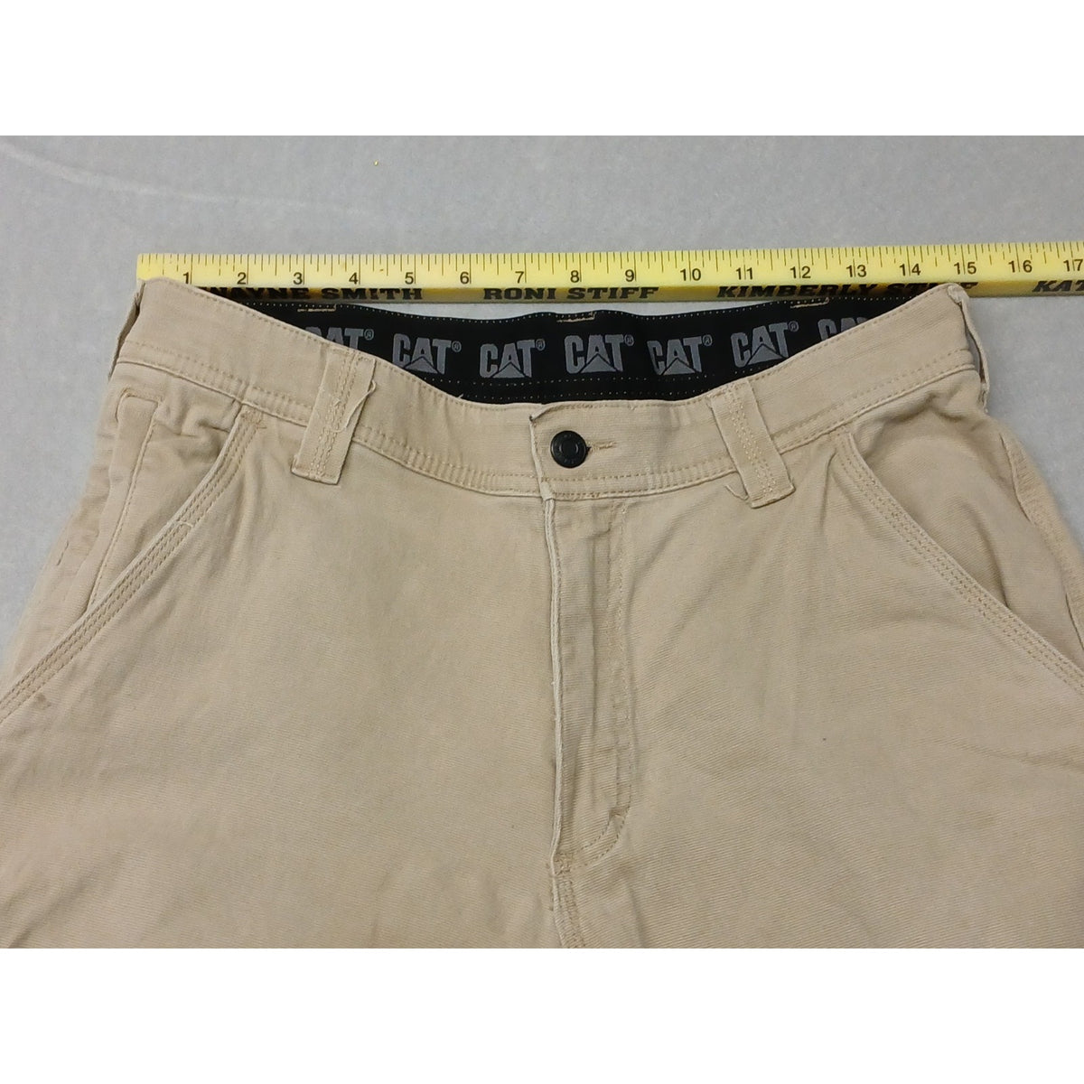 CAT (32x32) Beige Straight Cargo Fit CargoCarpenter Jeans