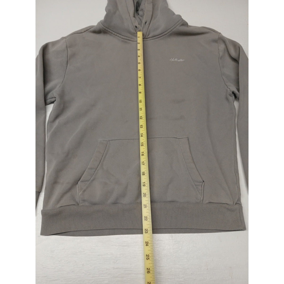 Hollister (Medium) Men's Gray Relaxed Fit Hoodie Sweatshirt