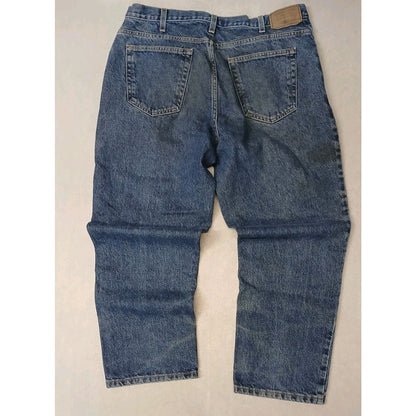 Faded Glory (38x29) Relaxed Distressed Blue Denim Jeans