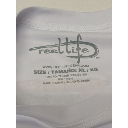Reel Life (XL) White Dri-Fit Long Sleeve Pullover Shirt