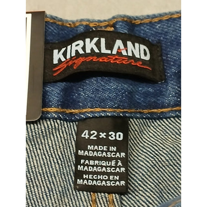 Kirkland (42x30) Men's Straight Leg Blue Denim Jeans