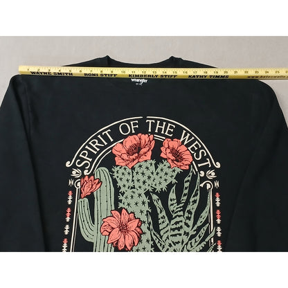 Wrangler (Medium) Black Crew Neck Pullover Sweatshirt