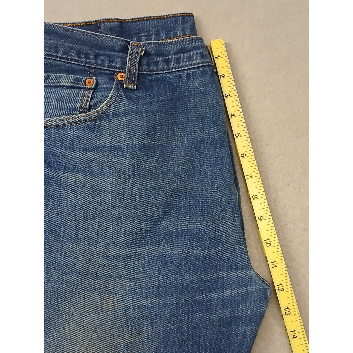 Levis (42x30) Men's Tapered Straight Leg Fit Blue Denim Jeans
